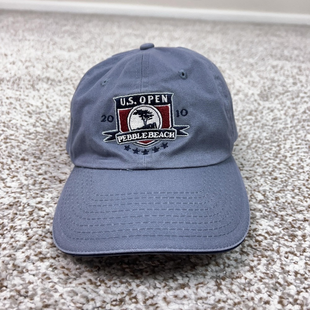 US Open Pebble Beach Hat Cap‎ Strap Back Mens Gray Golf USGA Member 2010 Dad